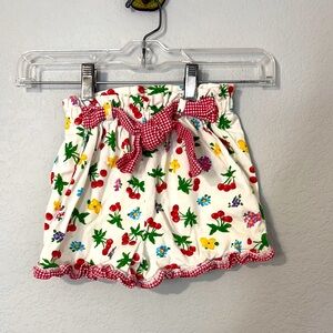Eve Byer VTG Cherry Gingham White Shorts 5